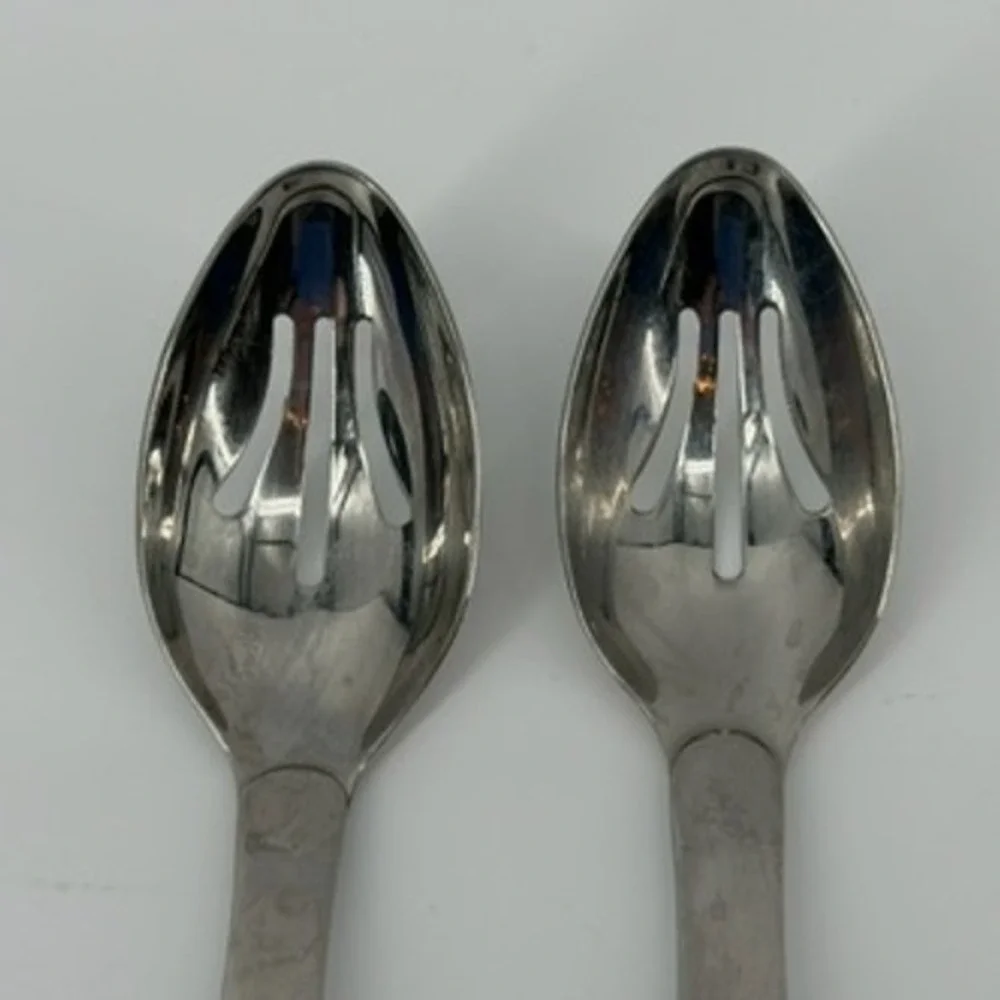 Oneida 18/8 Stainless Steel Slotted Serving Spoons‎ Set of 2 Silver 10